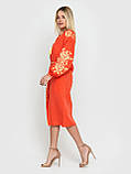 Плаття з вишивкою "Розкіш" кораловий колір, фото 4