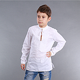 Дитяча вишиванка для хлопчика білим по білому, фото 4