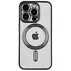 Чохол Chrome Silicone Case with MagSafe для Apple iPhone 15 Pro Black, фото 2