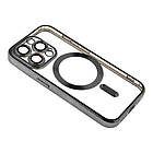 Чохол Chrome Silicone Case with MagSafe для Apple iPhone 15 Pro Black, фото 4