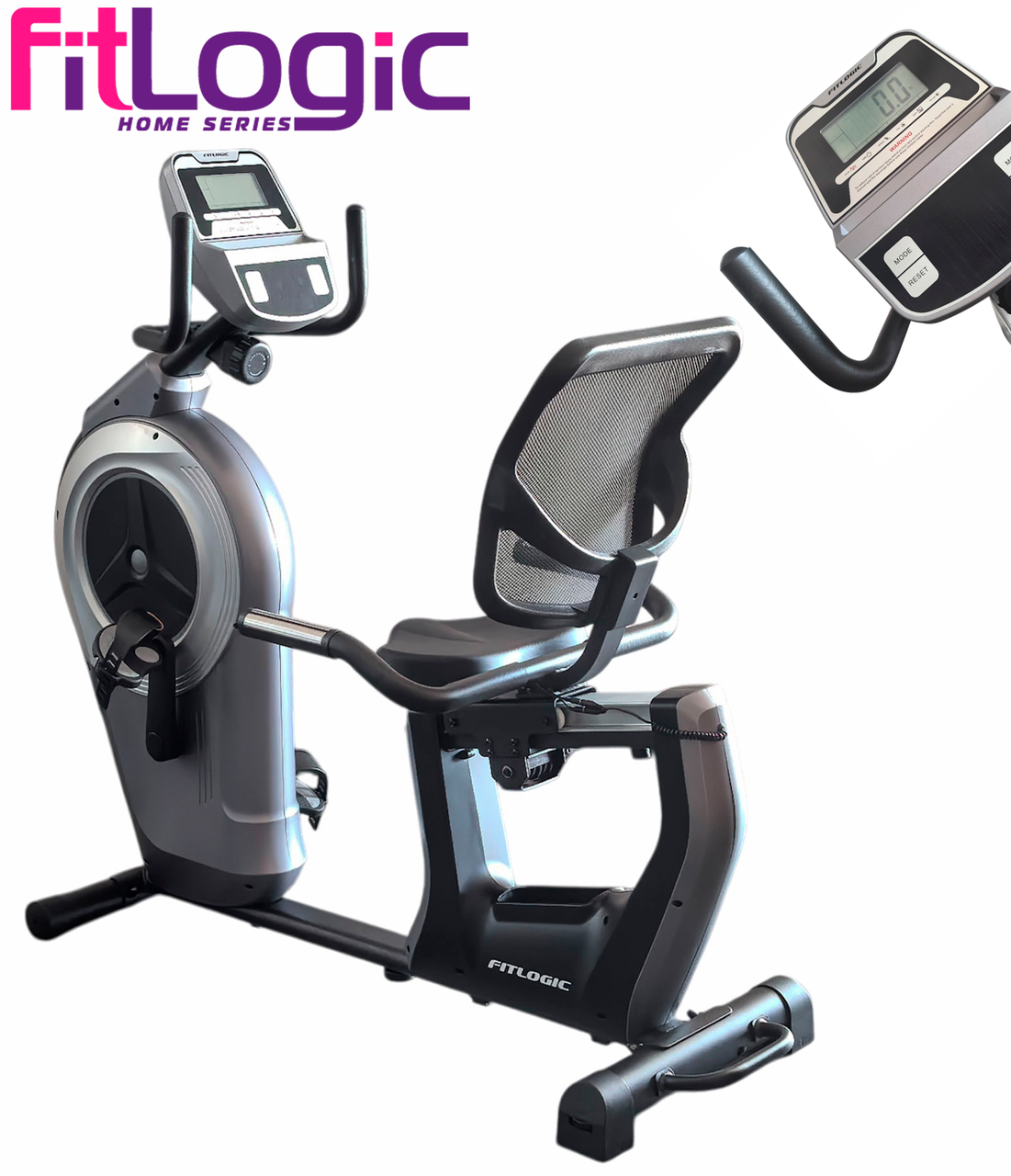 Горизонтальний велотренажер FitLogic B1801RM. До 150 кг. Горизонтальний для дому