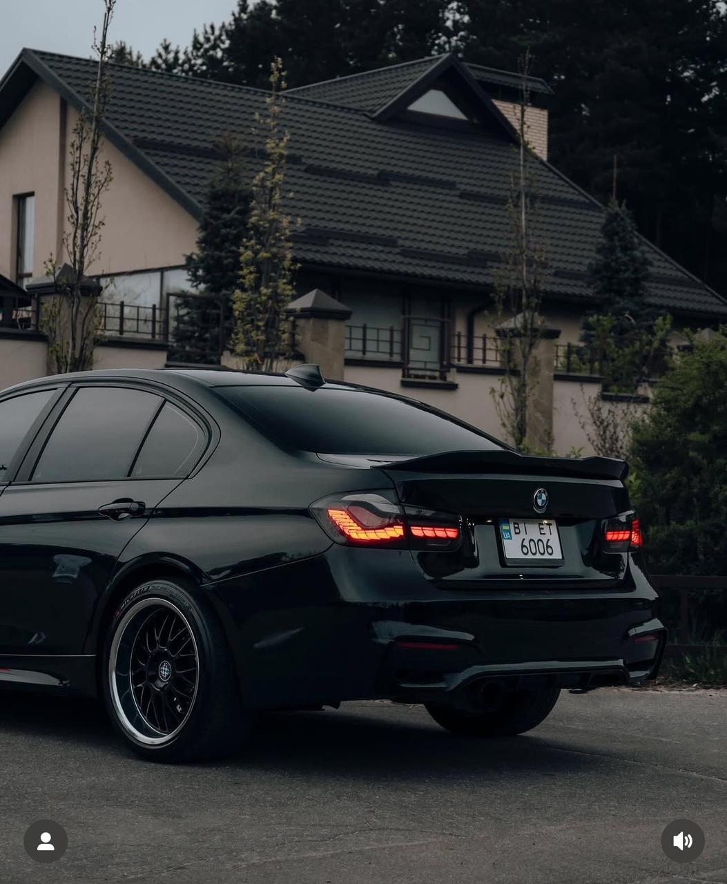 Ліхтарі задні Bmw f30 Gts Black Тюнінг стопи бмв ф30 стопи бмв ф30 стоп задній комплект ліхтар бмв ф30 задній, фото 1