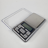 Електронні ваги з цифровим дисплеєм, ювелірні ваги до 200 г з точністю 0,01 г Сріблясті VUE-001, фото 7