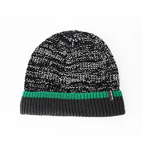 Шапка водонепроникна Dexshell Cuffed Beanie, р-р S/M (56-58 см) чорна з зеленою смугою, фото 1