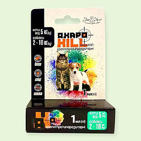 Акарокілл АкароKILL 1 мл краплі інсектоакарицидні від бліх, кліщів і комах для собак 2-10 кг