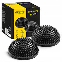 Півсфера масажна балансувальна 4FIZJO Balance Pad 16 см 2 шт масажер для ніг, стоп Black (P-5907739310484)
