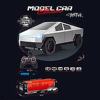 Машинка Джип на радіокеруванні Tesla Cybertruck Тесла Кібертрак 1:12 сіра акум світло 26*11*10 см (JY4006S), фото 2