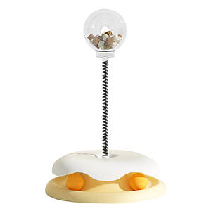 Інтерактивна іграшка-годівниця для котів і кішок DT992 дразилка з дозатором ласощів м'ячі Yellow