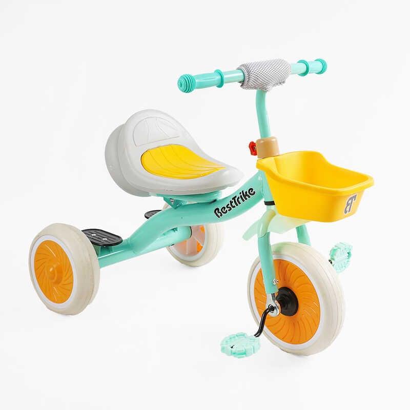 Велосипед 3-х колісний BS-49151 "Best Trike" колеса EVA переднє 10’’, заднє 8’’, сталева рама, УКР.ОЗВУЧУВАННЯ, світло, кошик