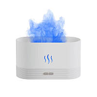 Аромадифузор зволожувач повітря з ефектом вогню та LED підсвіткою на 7 кольорів DQ701A Білий