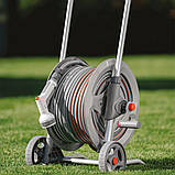 Металевий візок зі шлангом 1/2" 20м та аксесуарами,
комплект для поливу, SILVER PRO SET, WHITE LINE, WL-AG33320SET1, фото 3