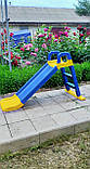 Гірка дитяча пластикова Doloni 140 см  (Синьо-жовта), фото 3