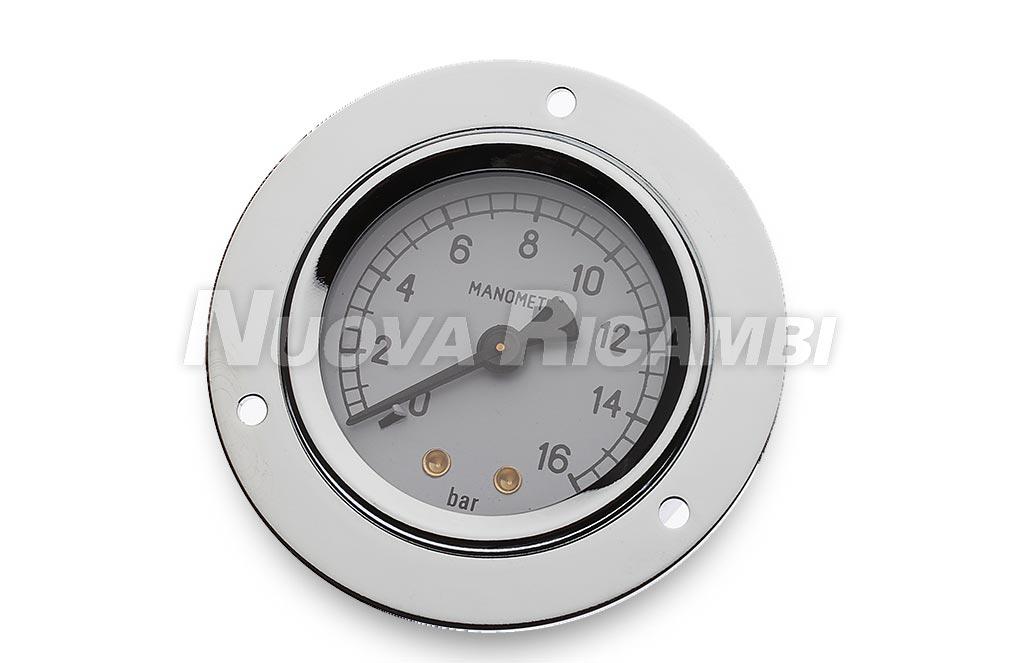 Манометр для кавомашини FAEMA E/61, 0-16 BAR, 1/8M плоский - обід Ø 71мм, основа Ø 52мм