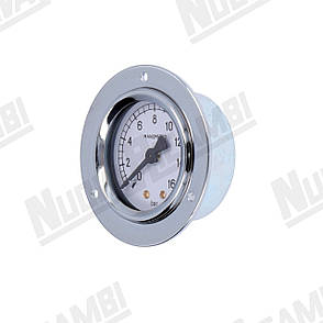 Манометр для кавомашини FAEMA E/61, 0-16 BAR, 1/8M плоский - обід Ø 71мм, основа Ø 52мм, фото 2