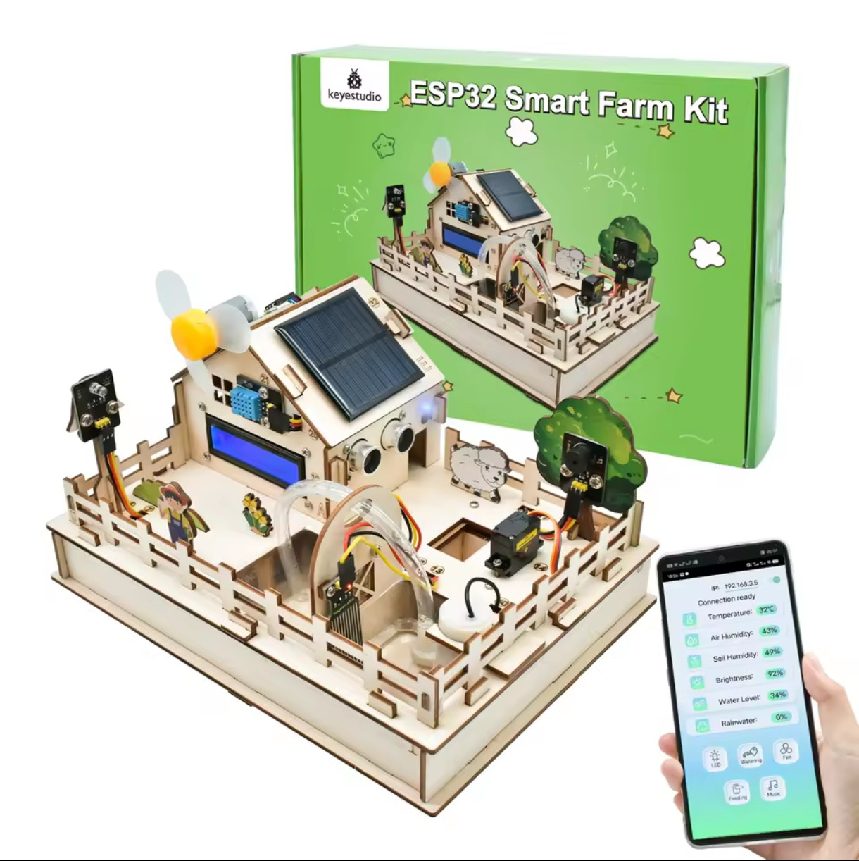 Стартовий набір Keyestudio Esp32 IoT розумна ферма Arduino з графічним інтерфейсом програмування
