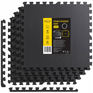 Мат-пазл (ластівчин хвіст) 4FIZJO Mat Puzzle EVA 120 x 120 x 1 см 4FJ0060 Black Poland