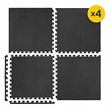 Мат-пазл (ластівчин хвіст) 4FIZJO Mat Puzzle EVA 120 x 120 x 1 см 4FJ0060 Black Poland, фото 5