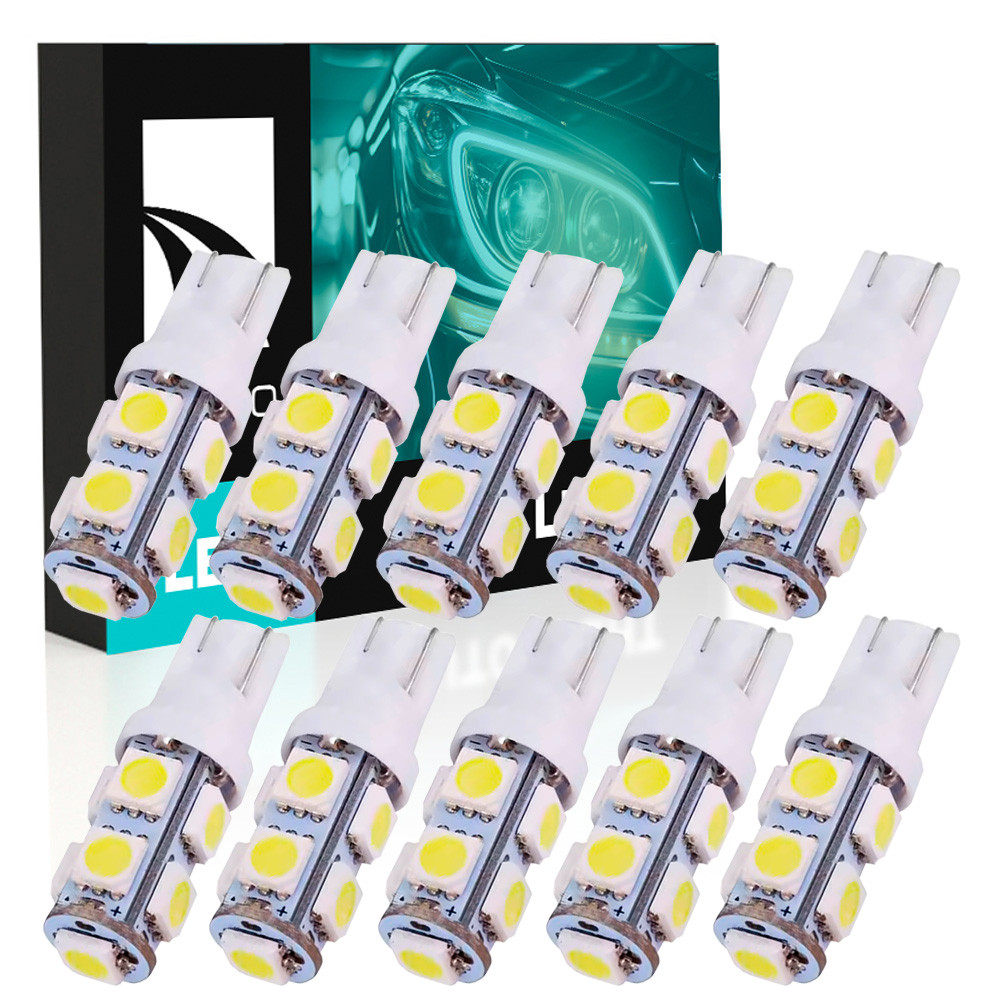 Комплект світлодіодних ламп NAPO LED T10-5050-9smd W5W T10 колір світіння білий 10 шт