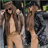 Жіночі демісезонні куртки 9165-ді Стильна стьобана жіноча куртка весна-осінь із капюшоном