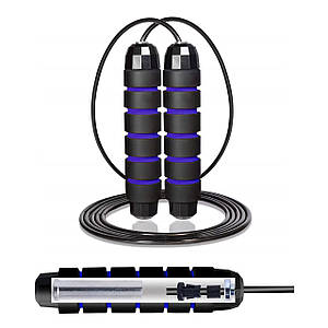 Скакалка швидкісна для кросфіту Cornix Speed Rope Classic з обтяженням XR-0351 Black/Blue