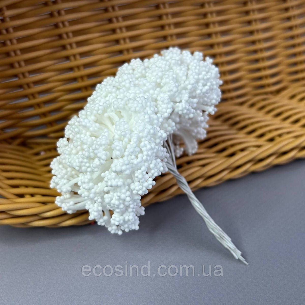 Квітка гіпсофіли з пінопласту 8 см - білий, фото 1
