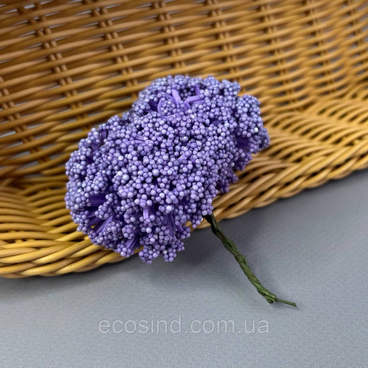 Квітка гіпсофіли з пінопласту 8 см - бузковий, фото 1