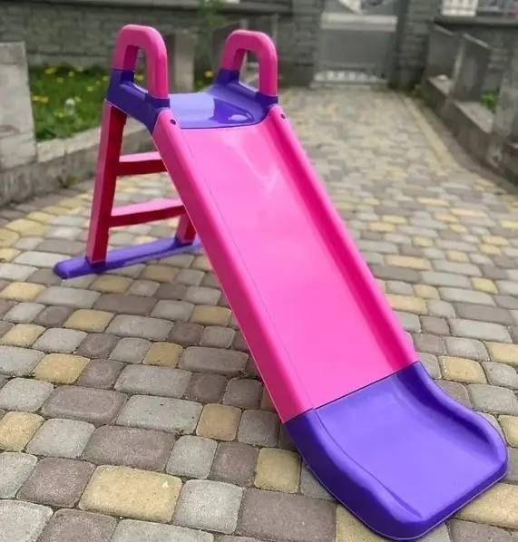Гірка дитяча пластикова Doloni 140 см (Фіолетова-рожева), фото 1