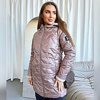 Жіночі зимові куртки 9185/а-ді стильне стьобане жіноче пальто куртка зима глянсова плащівка