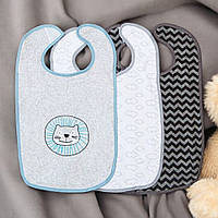 Слюнявчики для новорожденных на липучке, 3шт, Для мальчиков