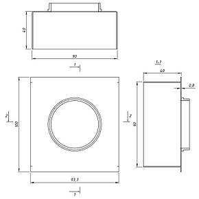 Світильник точковий для Griliato 100 мм GU10 Графіт 721110.68.68, фото 3