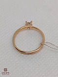 Золота Каблучка зі вставкою цирконій, фото 3