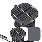 Насос портативний ножний з манометром Air pump Чорний, фото 4