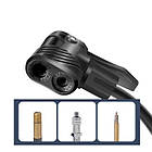 Насос портативний ножний з манометром Air pump Чорний, фото 5
