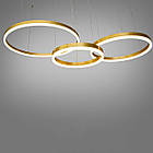 Світлодіодна підвісна Led люстра 105 Вт з пультом д/к колір каркасу бронза D-2130-600+400+300BR, фото 2