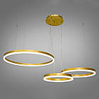 Світлодіодна підвісна Led люстра 105 Вт з пультом д/к колір каркасу бронза D-2130-600+400+300BR, фото 3