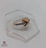 Золота Каблучка зі вставкою цирконій, фото 2