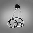 Світлодіодна підвісна Led люстра 90 Вт зі зміною відтінка світла колір каркасу чорний D-8628/530BK, фото 3