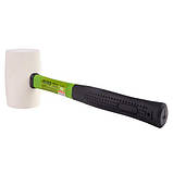 Alloid. Киянка резиновая 450г, белая с ручкой из фибергласа, фото 3