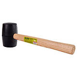 Alloid. Киянка резиновая 680г, черная, ручка из дерева, фото 3