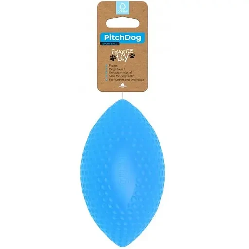 Ігровий м'яч для апортування PitchDog, 9 см, блакитний