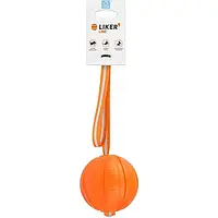 М'ячик Liker 9 Line на стрічці, 9 см, помаранчевий