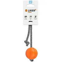 М'ячик Liker 5 Cord на шнурі, 5 см, помаранчевий