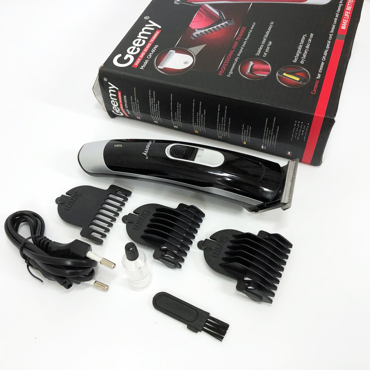 Бездротовий професійний тример для чоловічої стрижки Gemei GM-6046, Модний машинка для стрижки волосся OV-76, фото 1