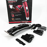 Бездротовий професійний тример для чоловічої стрижки Gemei GM-6046, Модний машинка для стрижки волосся OV-76, фото 3