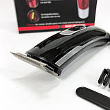 Бездротовий професійний тример для чоловічої стрижки Gemei GM-6046, Модний машинка для стрижки волосся OV-76, фото 9