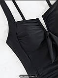 Купальник жіночий, цілісний, чорний із драпіруванням 56 р., фото 3