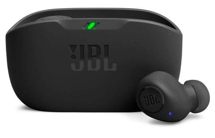 Навушники JBL Wave Buds, Bluetooth, мікрофон, чохол з функцією зарядки, технологія "JBL Deep Bass Sound", Black, фото 1
