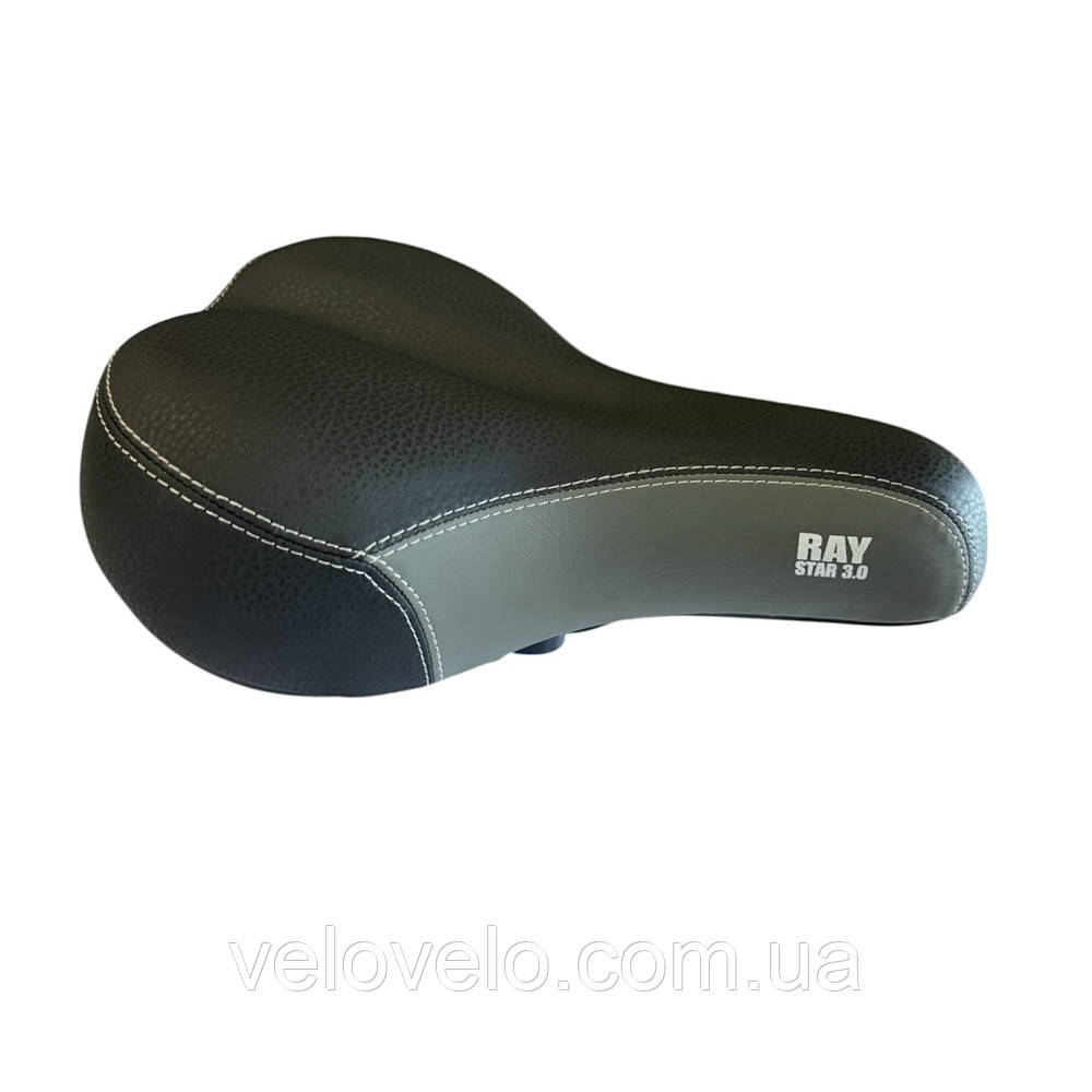 Сідло RAY STAR 3.0 26 x 20 см із замком демпферами та елестомером, фото 1
