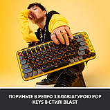 Клавіатура Logitech POP Keys, бездротова Blast Yellow, фото 6