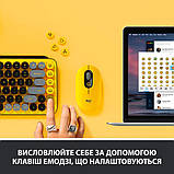 Клавіатура Logitech POP Keys, бездротова Blast Yellow, фото 7